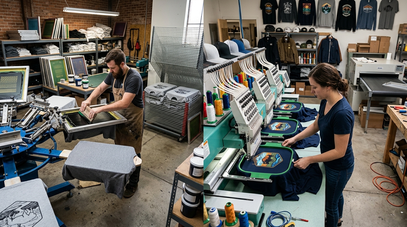 Screen Printing in Omaha or Embroidery