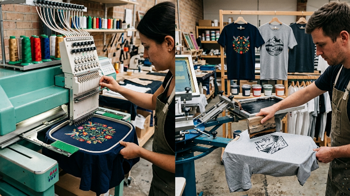 embroidery and t-shirt printing