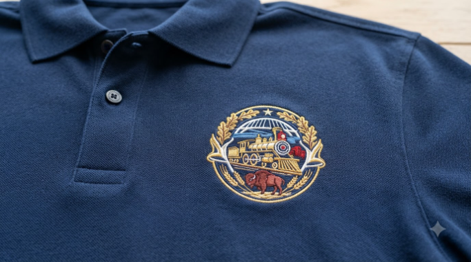 Omaha polo embroidery